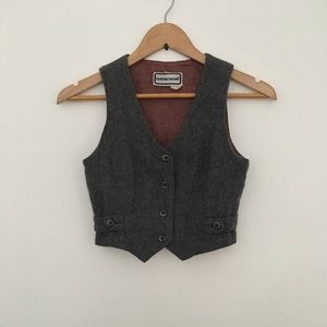 Vintage Wool Vest and Pencil Skirt Suit